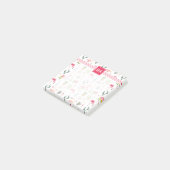 Flamingo Cactus Pineapple Hibiscus Pattern Post-it® Notes (Schuin)