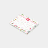 Flamingo Cactus Pineapple Hibiscus Pattern Post-it® Notes (Schuin)