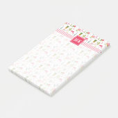 Flamingo Cactus Pineapple Hibiscus Pattern Post-it® Notes (Schuin)