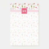 Flamingo Cactus Pineapple Hibiscus Pattern Post-it® Notes (Voorkant)