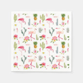 Flamingo Cactus Pineapple Hibiscus Pattern Servetten (Voorkant)