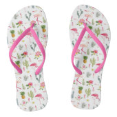 Flamingo Cactus Pineapple Hibiscus Pattern Teenslippers (Voetbed)