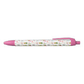 Flamingo Cactus Pineapple Hibiscus Pattern Zwarte Inkt Pen (Bovenkant)