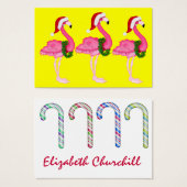 Flamingo Cadeaukaart / Label Visitekaartje (Voorkant /achterkant)