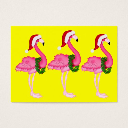 Flamingo Cadeaukaart / Label Visitekaartje (Voorkant)