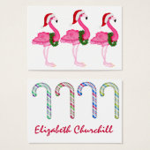 Flamingo Cadeaukaart / Label Visitekaartjes (Voorkant /achterkant)
