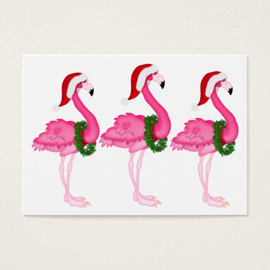 Flamingo Cadeaukaart / Label Visitekaartjes (Voorkant)