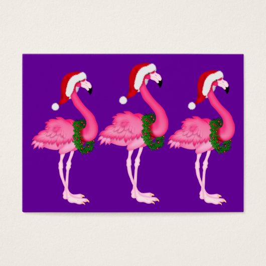 Flamingo Cadeaukaart / Label Visitekaartjes (Voorkant)