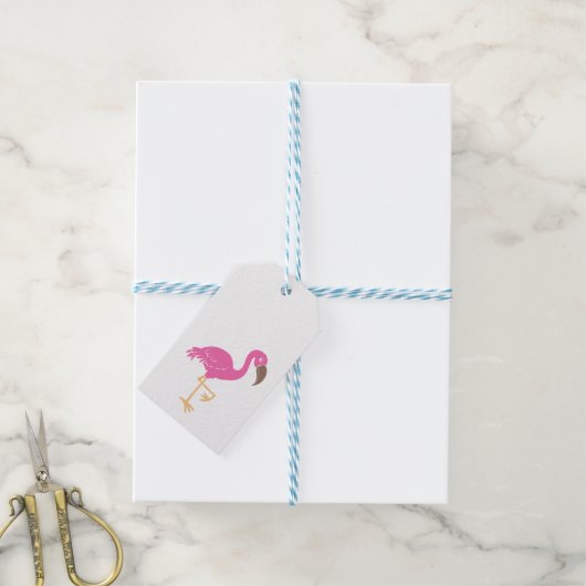 Flamingo Cadeaulabel (Met Touw)