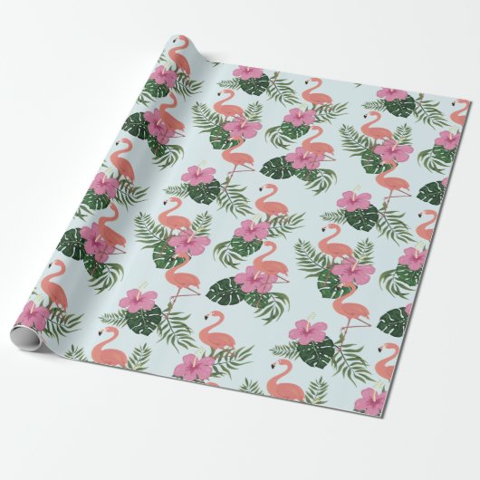 Flamingo Cadeaupapier (Uitgerold)