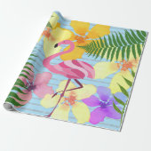 Flamingo Cadeaupapier (Uitgerold)