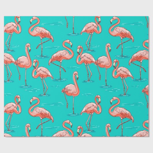 Flamingo Cadeaupapier (Vlak)