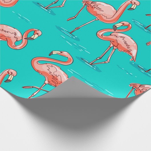 Flamingo Cadeaupapier (Hoek)