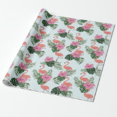 Flamingo Cadeaupapier (Uitgerold)