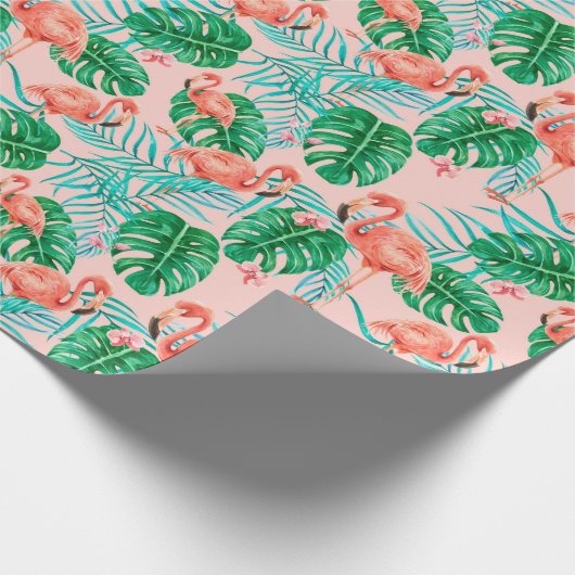 Flamingo Cadeaupapier (Hoek)