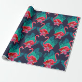 Flamingo Cadeaupapier (Uitgerold)
