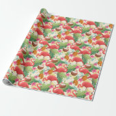 Flamingo Cadeaupapier (Uitgerold)