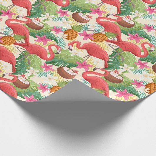 Flamingo Cadeaupapier (Hoek)