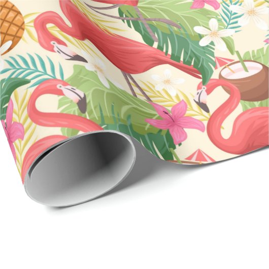 Flamingo Cadeaupapier (Rol Hoek)