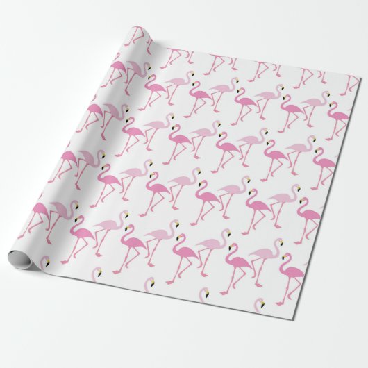 Flamingo Cadeaupapier (Uitgerold)