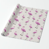 Flamingo Cadeaupapier (Uitgerold)