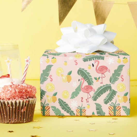 Flamingo & Cadeaus Zomerfeest Cadeaupapier (Verjaardagsfeest)