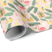 Flamingo & Cadeaus Zomerfeest Cadeaupapier (Rol Hoek)