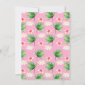 Flamingo Calligraphy Baby shower Dank u Kaart (Achterkant)