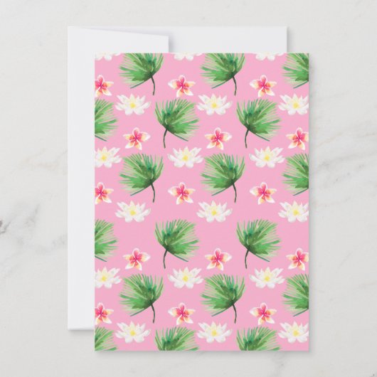 Flamingo Calligraphy Baby shower Dank u Kaart (Achterkant)