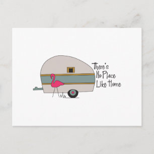 Flamingo Camper Briefkaart