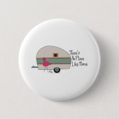 Flamingo Camper Ronde Button 5,7 Cm (Voorkant)