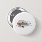 Flamingo Camper Ronde Button 5,7 Cm (Voorkant /achterkant)