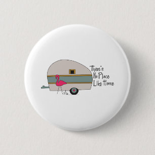 Flamingo Camper Ronde Button 5,7 Cm