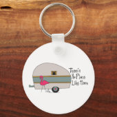 Flamingo Camper Sleutelhanger (Voorkant)