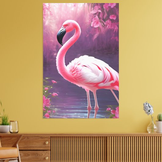 Flamingo Canvas Afdruk (Insitu (Woonkamer))