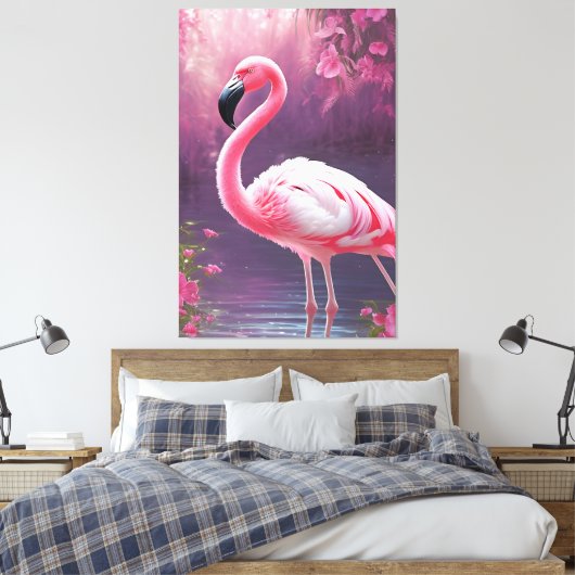 Flamingo Canvas Afdruk (Insitu (Slaapkamer))