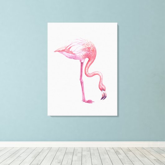 Flamingo Canvas Afdruk (Insitu (Houten vloer))