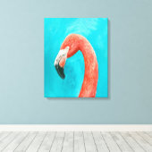Flamingo Canvas Afdruk (Insitu (Houten vloer))