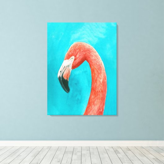 Flamingo Canvas Afdruk (Insitu (Houten vloer))