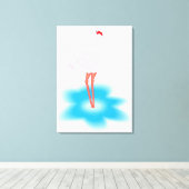 Flamingo Canvas Afdruk (Insitu (Houten vloer))