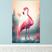 Flamingo Canvas Afdruk (Insitu (Houten vloer))