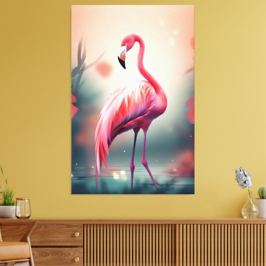 Flamingo Canvas Afdruk (Insitu (Woonkamer))