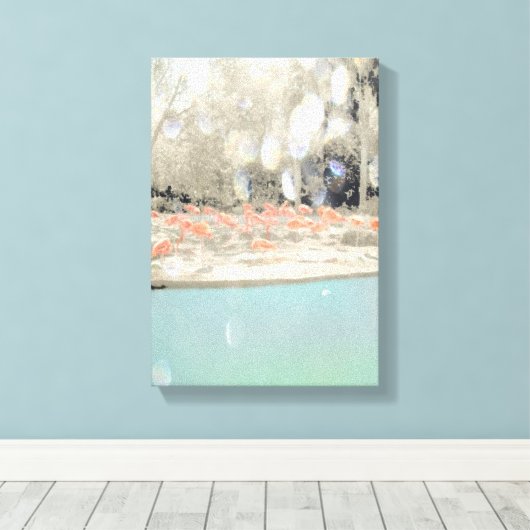 Flamingo Canvas Art (Insitu (Houten vloer))