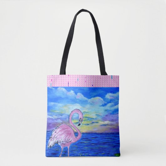 Flamingo Canvas tas (Voorkant)