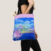 Flamingo Canvas tas (Dichtbij)