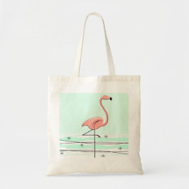 Flamingo canvas tas green