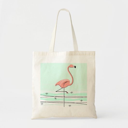 Flamingo canvas tas green (Voorkant)
