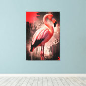 Flamingo Canvas Wall Art (Insitu (Houten vloer))