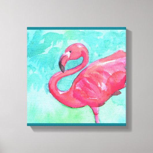 Flamingo Canvas wandkunst Afdruk (Voorkant)