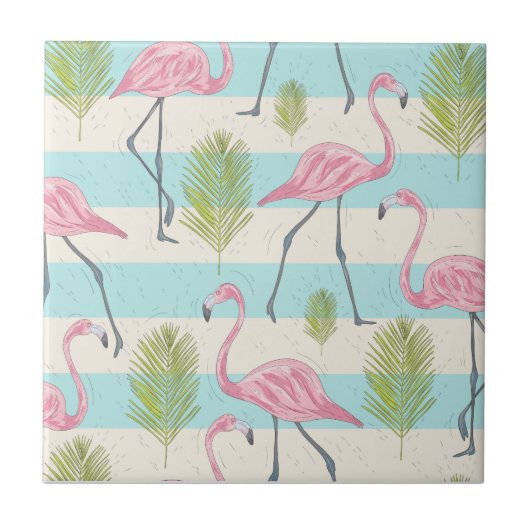 Flamingo Ceramic Tile Tegeltje (Voorkant)
